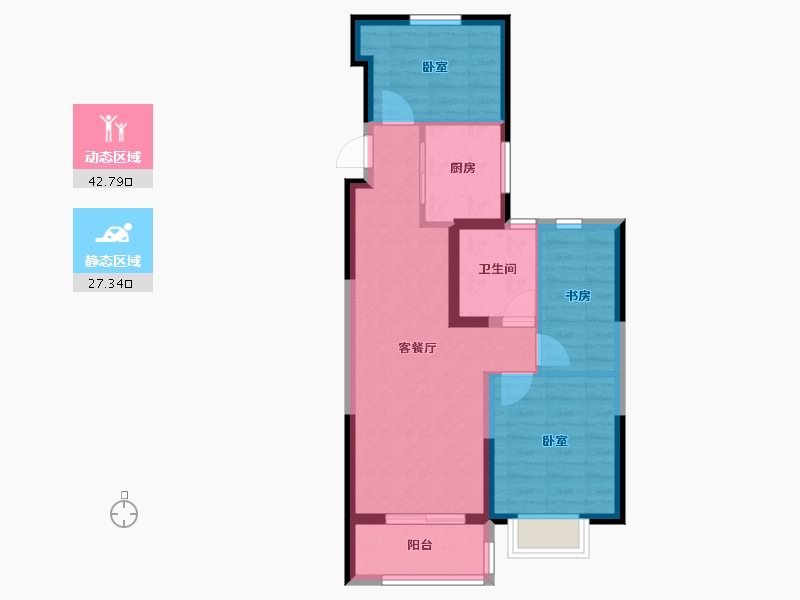 山东省-烟台市-永达福源里-62.13-户型库-动静分区