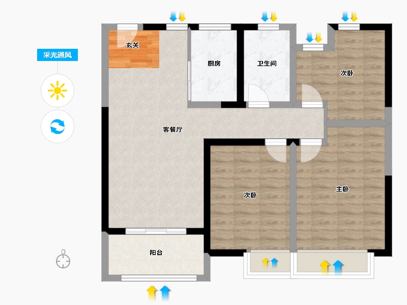 安徽省-滁州市-明中状元府-82.01-户型库-采光通风