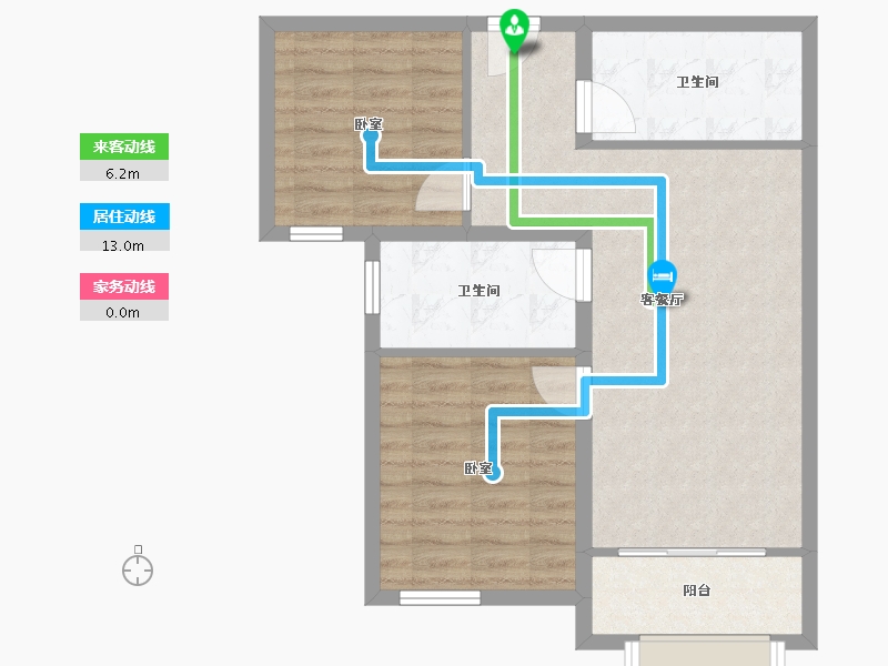 山东省-烟台市-阳光首院-67.79-户型库-动静线