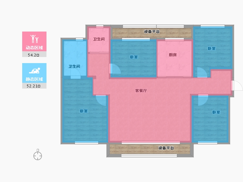 新疆维吾尔自治区-乌鲁木齐市-秦基澜城-104.59-户型库-动静分区