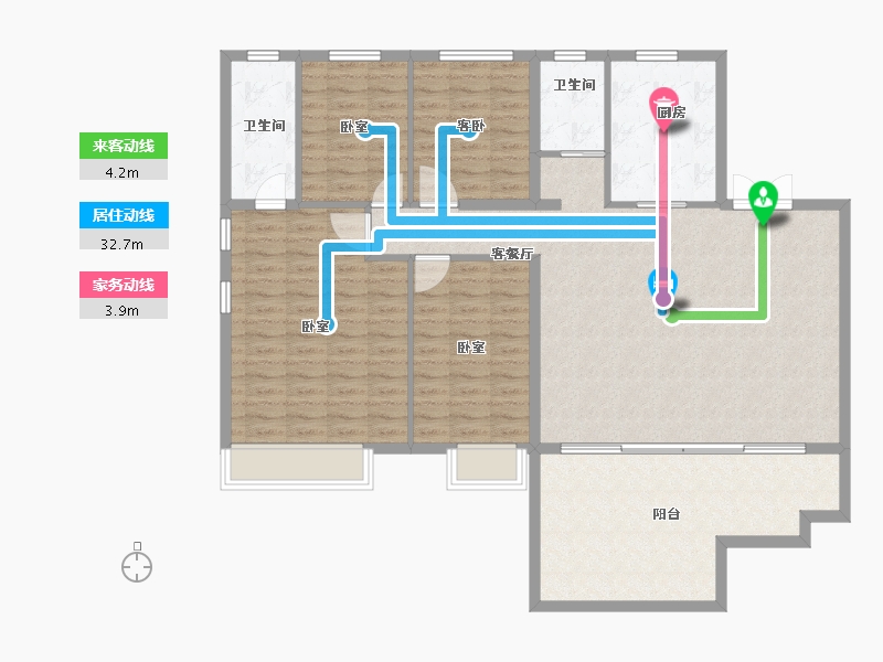 河南省-郑州市-碧桂园凤凰湾观澜-132.00-户型库-动静线