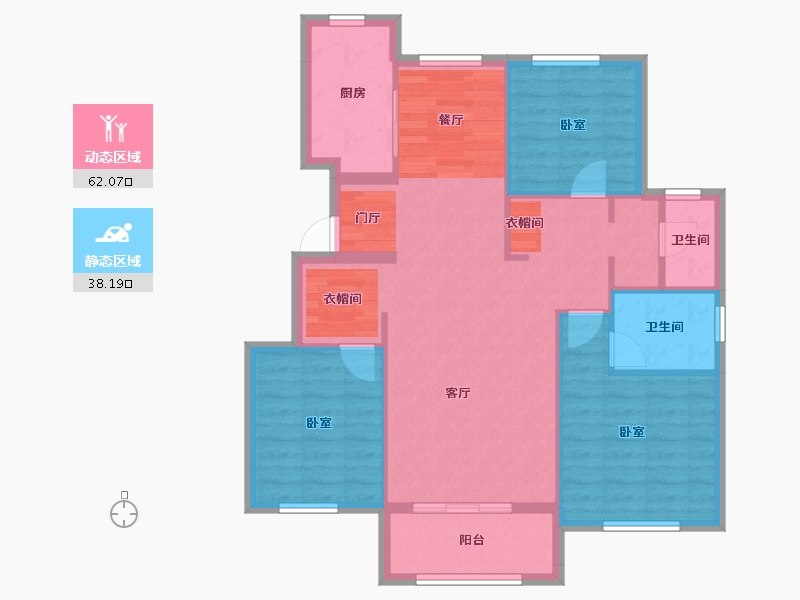 山东省-烟台市-金地首府-90.77-户型库-动静分区