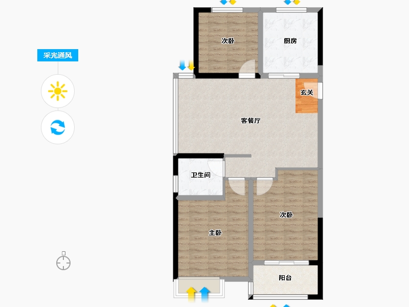 安徽省-滁州市-明中状元府-92.00-户型库-采光通风