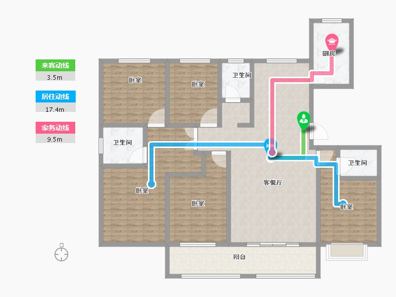 山东省-菏泽市-枫庭世家-170.24-户型库-动静线