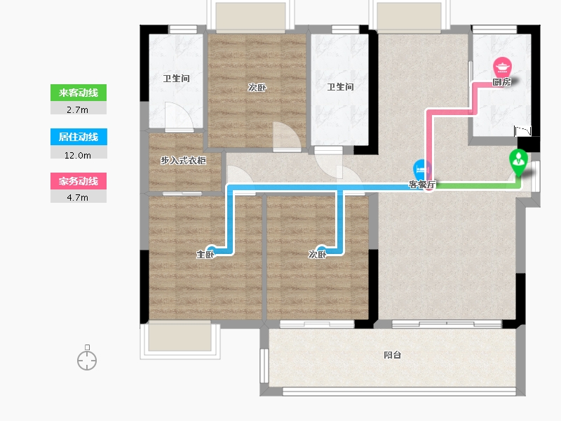 福建省-福州市-中发·海悦天澜-88.38-户型库-动静线