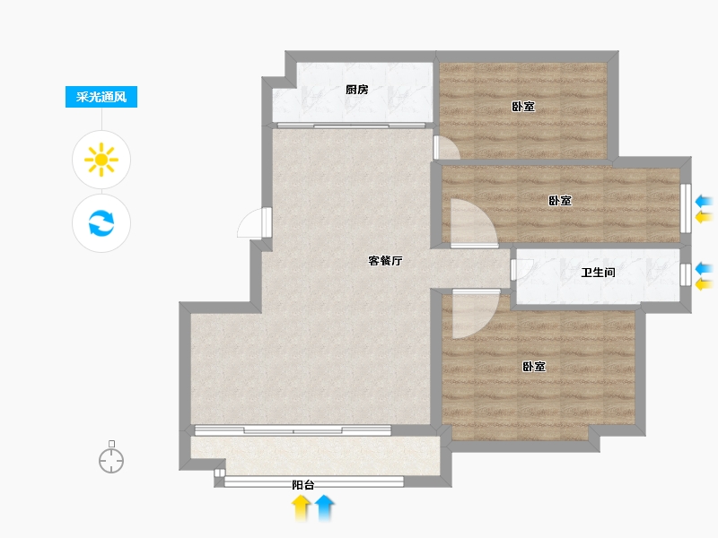 山东省-德州市-天润和园-78.00-户型库-采光通风