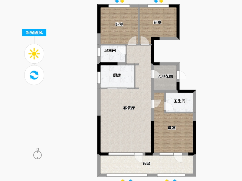 山东省-济宁市-城投碧桂园天绘-98.00-户型库-采光通风