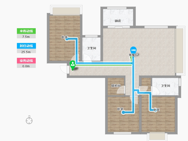 山东省-济宁市-西岸华府二期-111.00-户型库-动静线