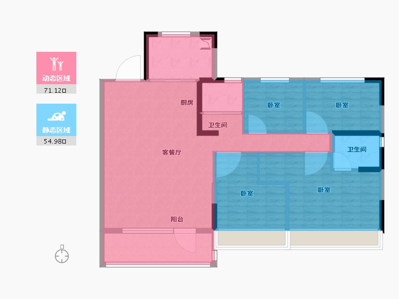 山东省-德州市-碧桂园东海·天玺-114.00-户型库-动静分区