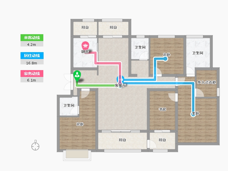 山东省-济南市-名悦山庄-139.10-户型库-动静线