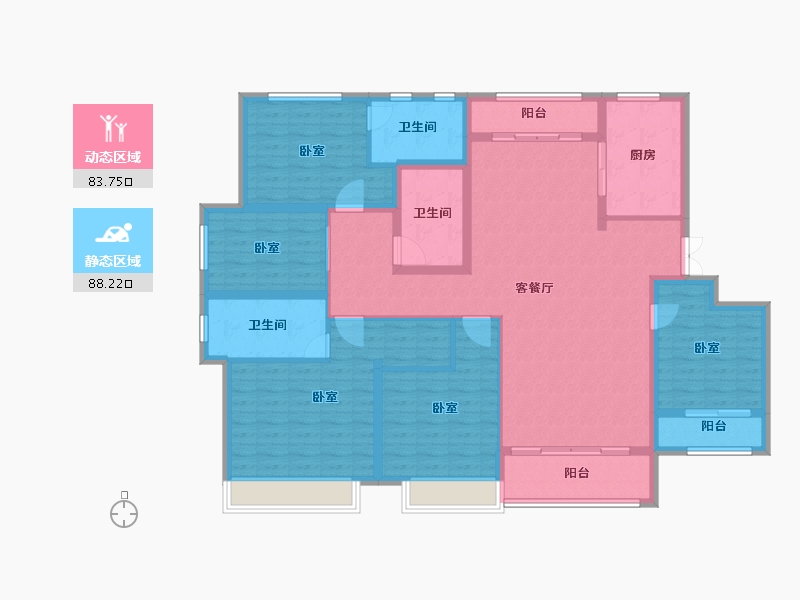 山东省-德州市-德成名郡-155.02-户型库-动静分区