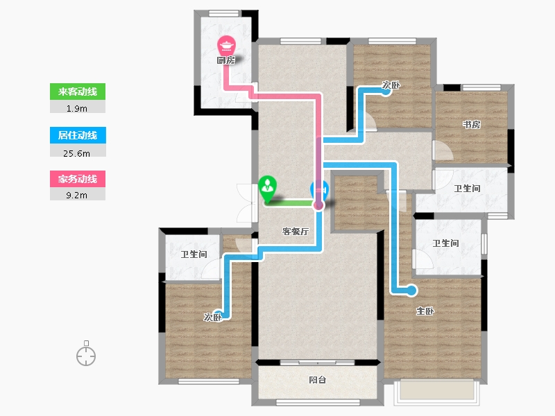 山东省-济南市-泰悦赫府-142.00-户型库-动静线