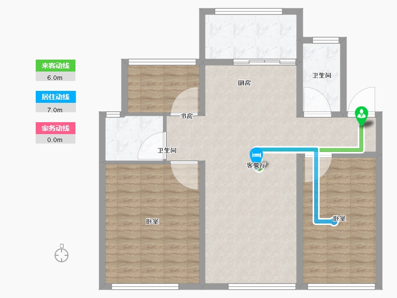 安徽省-黄山市-黄山颐高广场（空中书院）-102.00-户型库-动静线