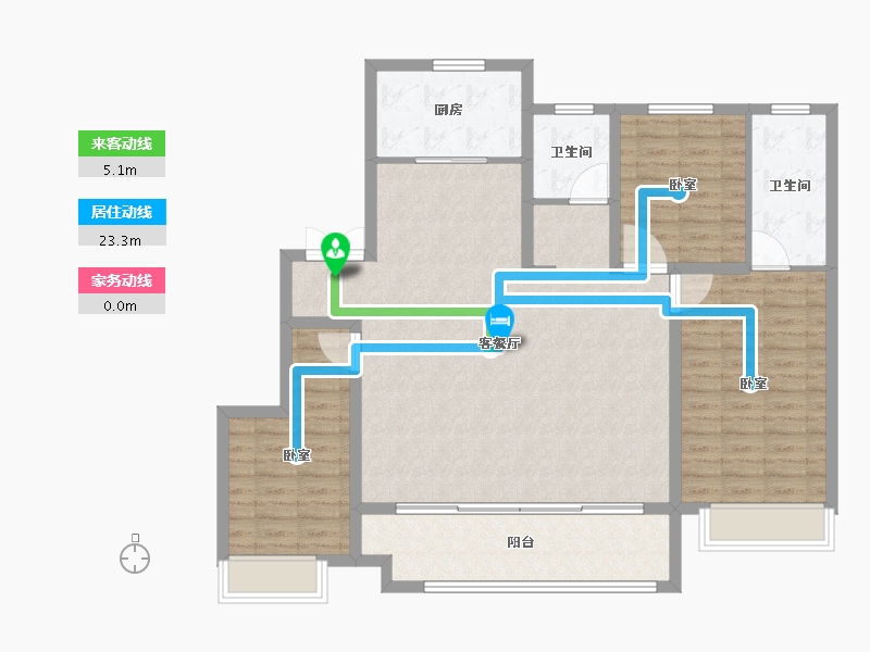 山东省-临沂市-房源·西岸公园-118.00-户型库-动静线