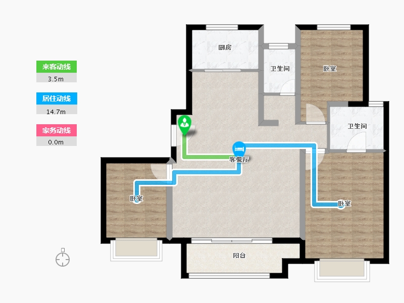 山东省-德州市-齐河新城悦隽-104.00-户型库-动静线