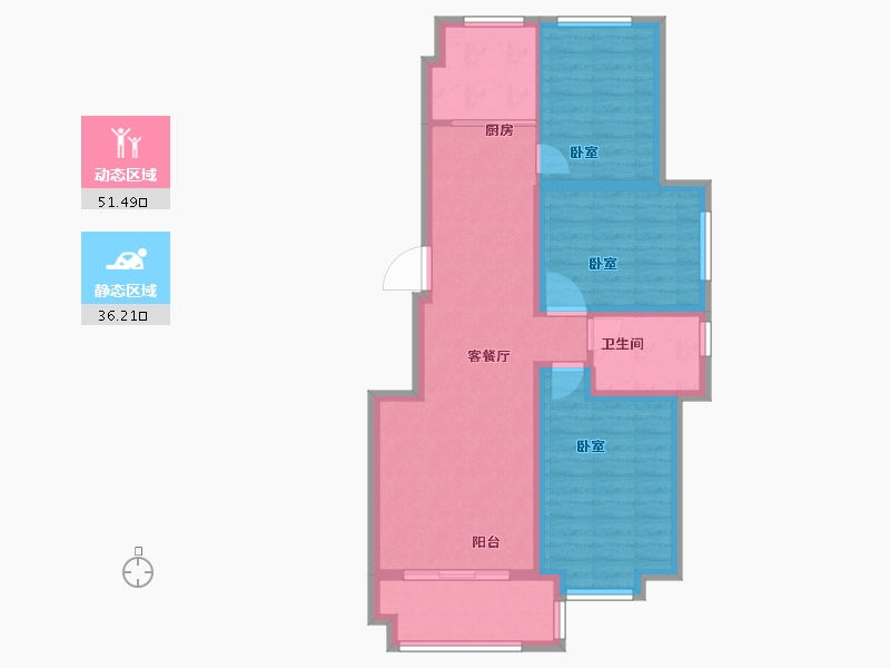 山东省-德州市-天润和园-78.00-户型库-动静分区