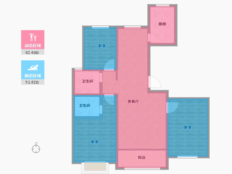 山东省-菏泽市-枫庭世家-102.00-户型库-动静分区