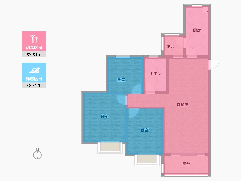 山东省-烟台市-烟台恒大海上帝景-90.00-户型库-动静分区