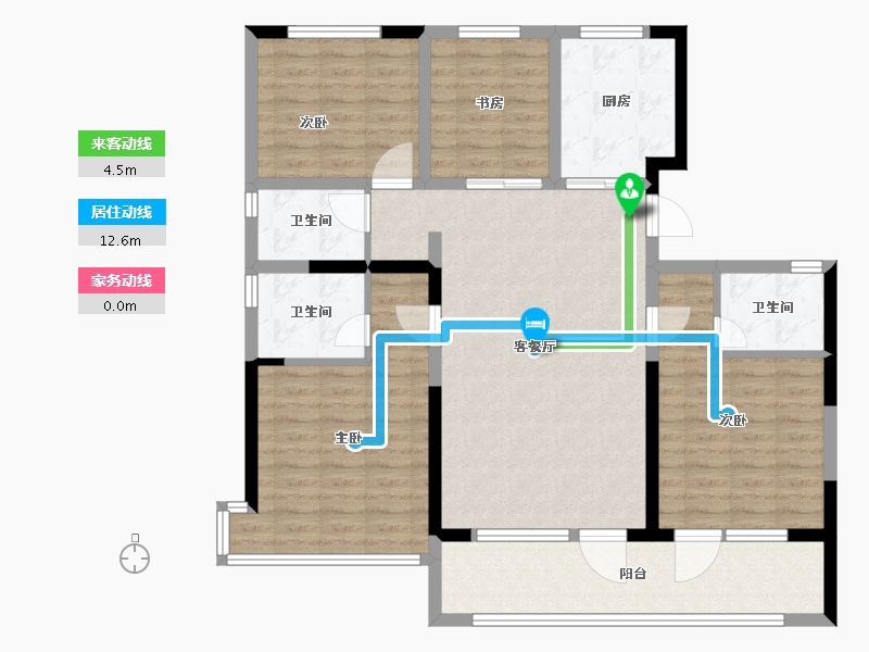 山东省-青岛市-华新园东宸府-114.00-户型库-动静线