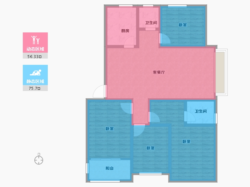 山东省-菏泽市-枫庭世家-118.04-户型库-动静分区