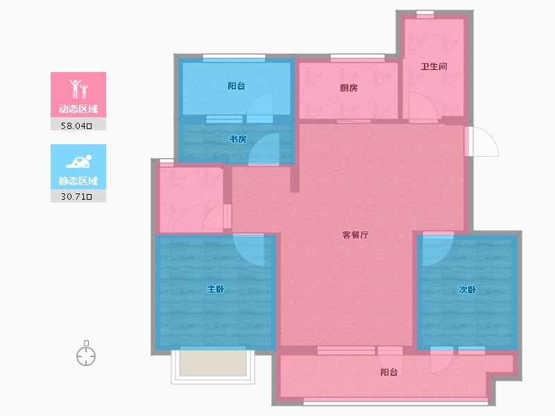 山东省-青岛市-星海府-78.00-户型库-动静分区