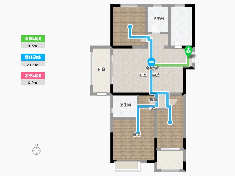 安徽省-宣城市-大唐桃源广场-108.99-户型库-动静线