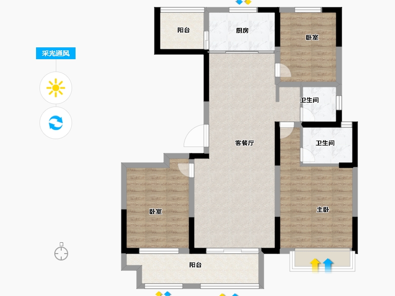 河南省-洛阳市-文乐山水上境-93.21-户型库-采光通风