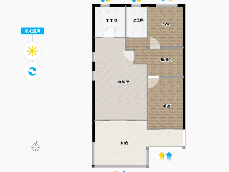 河南省-郑州市-碧桂园凤凰湾观澜-156.00-户型库-采光通风