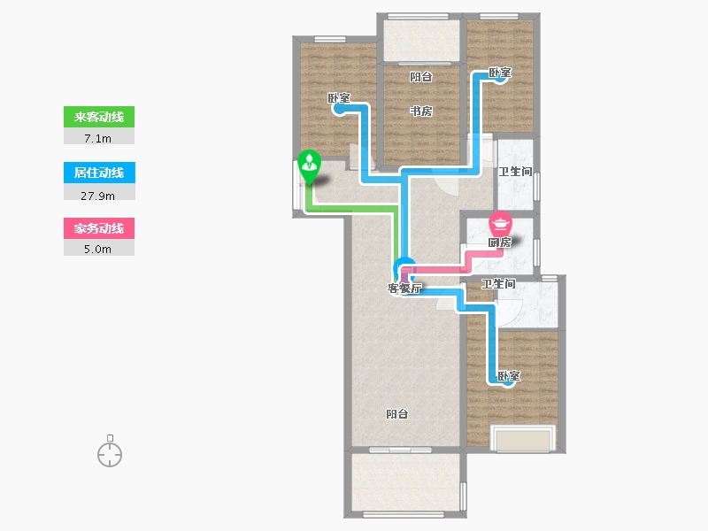 河南省-郑州市-啟福城-128.00-户型库-动静线