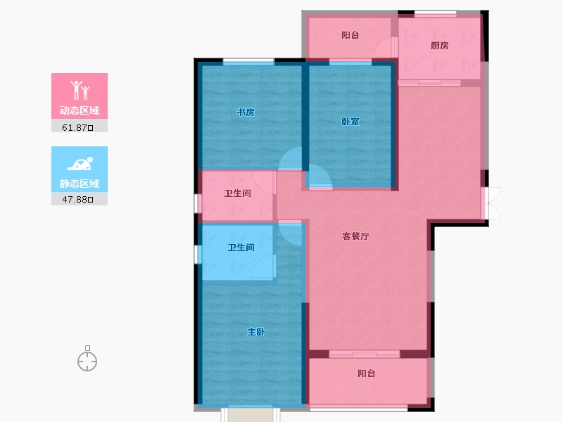 河南省-洛阳市-夏都城-98.09-户型库-动静分区