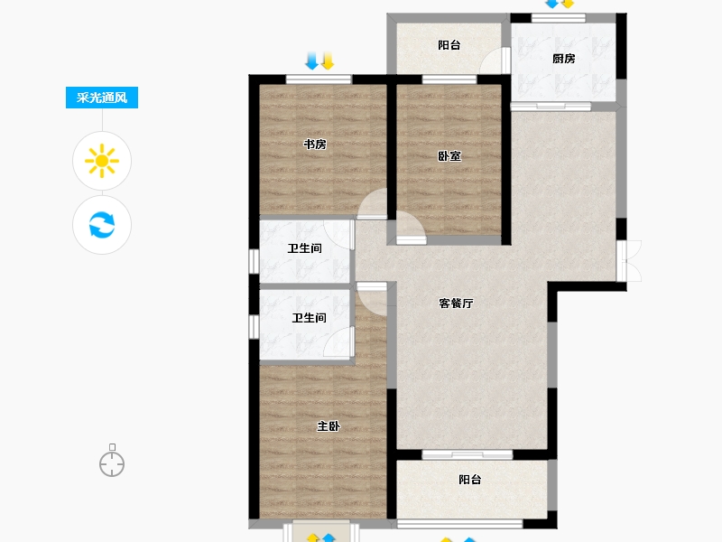 河南省-洛阳市-夏都城-98.09-户型库-采光通风