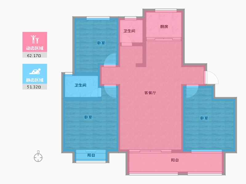 河南省-安阳市-正大世外桃源-101.00-户型库-动静分区