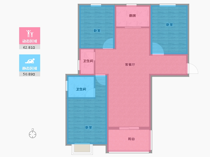 河南省-新乡市-信合湖畔春天-102.33-户型库-动静分区