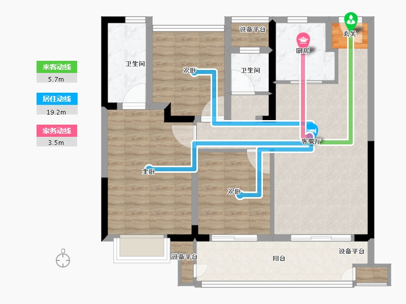 江苏省-常州市-港龙大发龙悦府-88.01-户型库-动静线