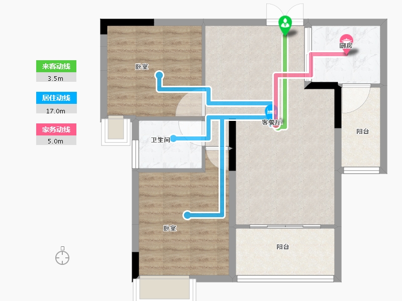 河南省-洛阳市-美景嘉园-71.01-户型库-动静线