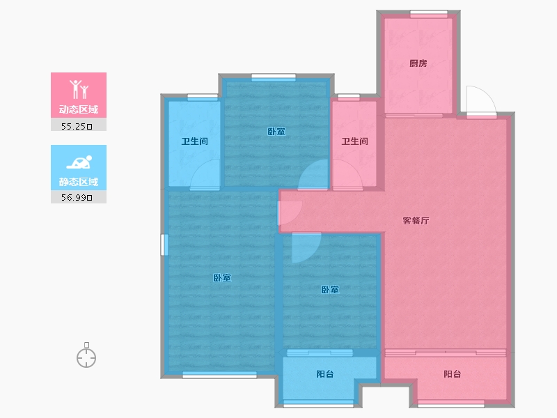 山东省-德州市-中骏雍景湾-102.01-户型库-动静分区