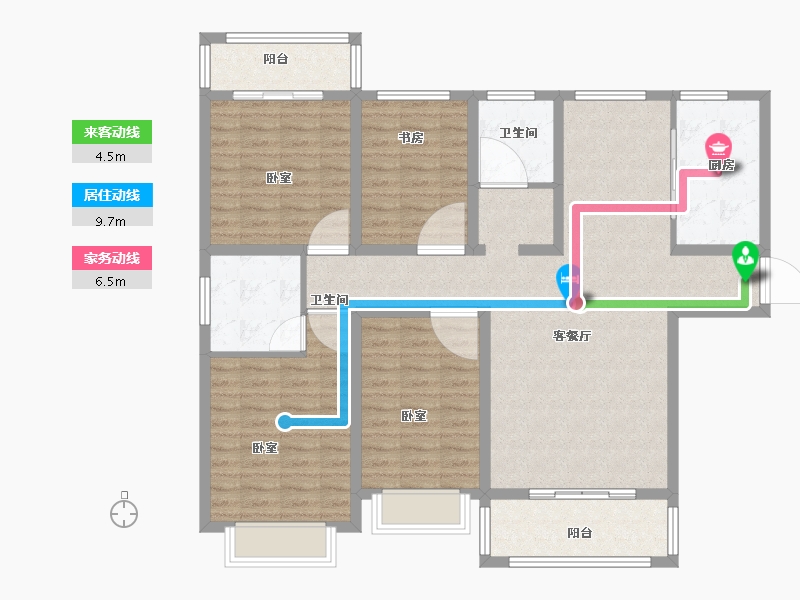 河南省-洛阳市-滨河御景苑-121.79-户型库-动静线