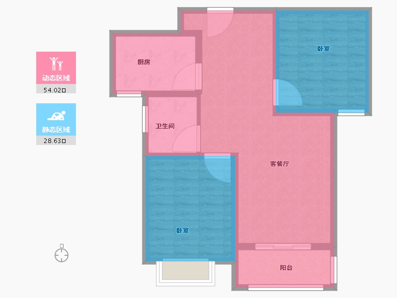 河南省-洛阳市-滨河御景苑-73.90-户型库-动静分区