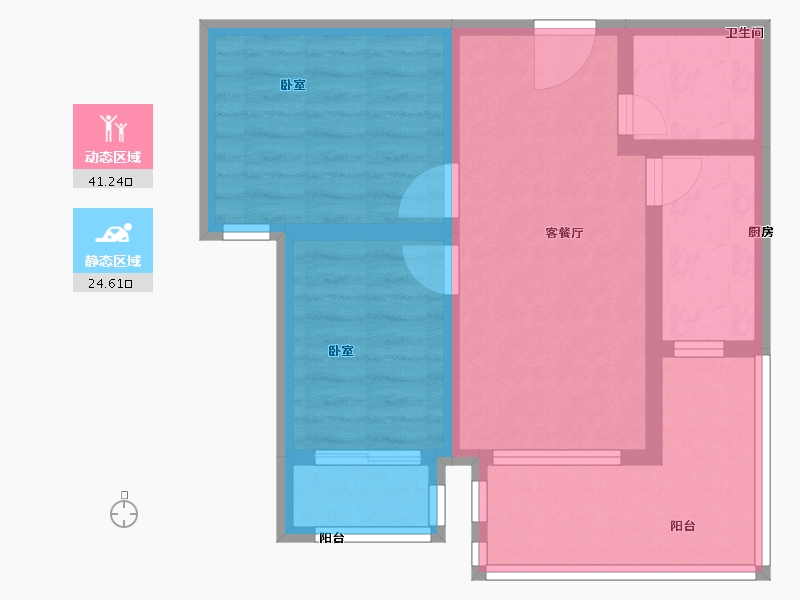 山东省-德州市-夏津德百温泉公寓-57.14-户型库-动静分区