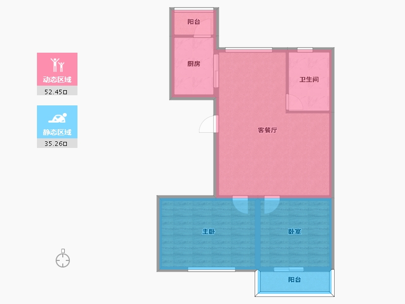 山东省-烟台市-飞龙金滩花园-79.00-户型库-动静分区