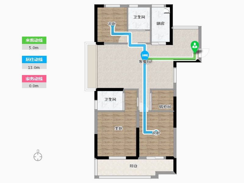 安徽省-蚌埠市-春江花月-94.40-户型库-动静线