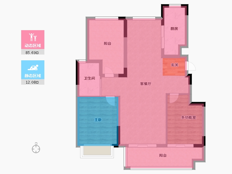 安徽省-滁州市-国建长江院子-87.99-户型库-动静分区