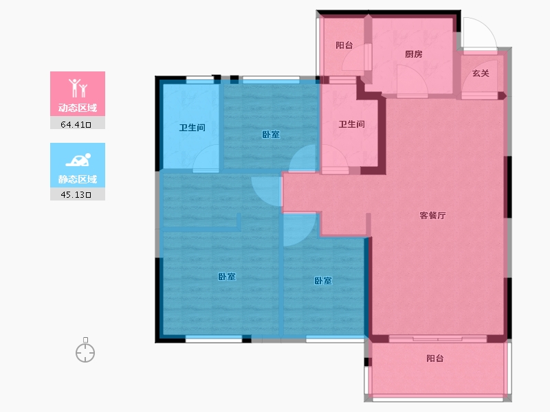 河南省-焦作市-焦作恒大城-98.69-户型库-动静分区