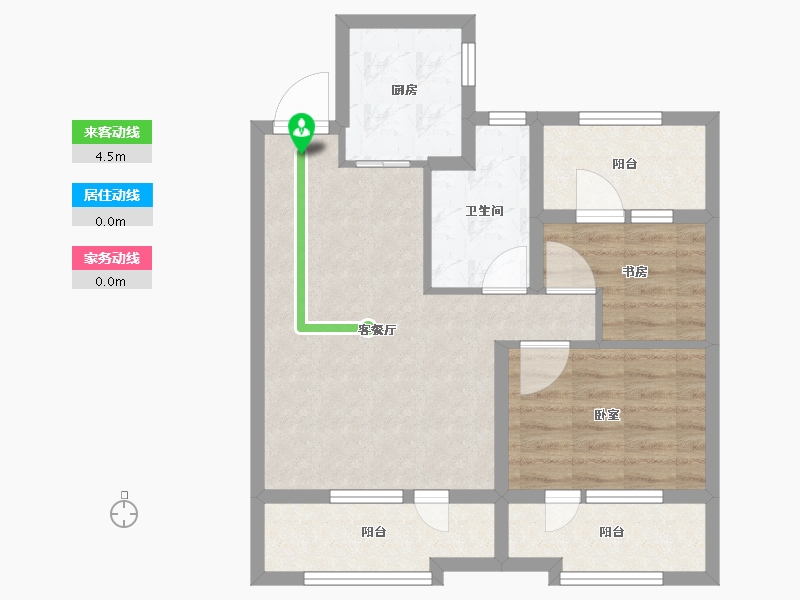 山东省-青岛市-星海府-66.00-户型库-动静线