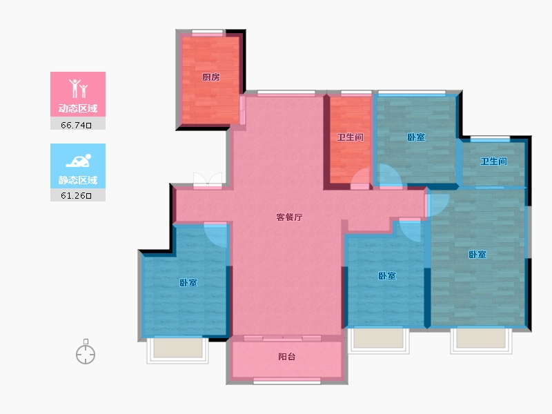 山东省-济南市-地平西棠甲第-114.00-户型库-动静分区