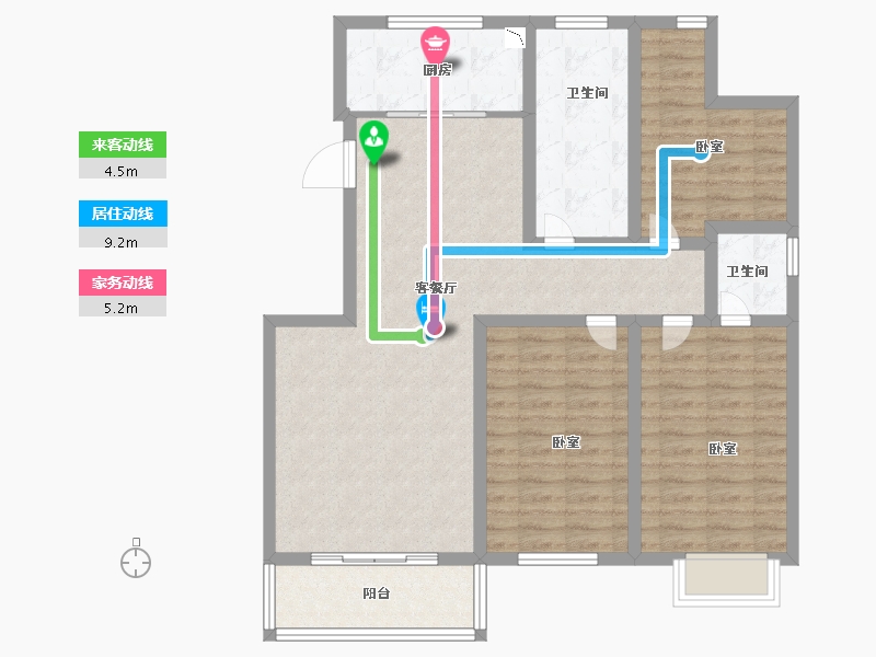 河南省-洛阳市-锦达瑞丰园-98.02-户型库-动静线