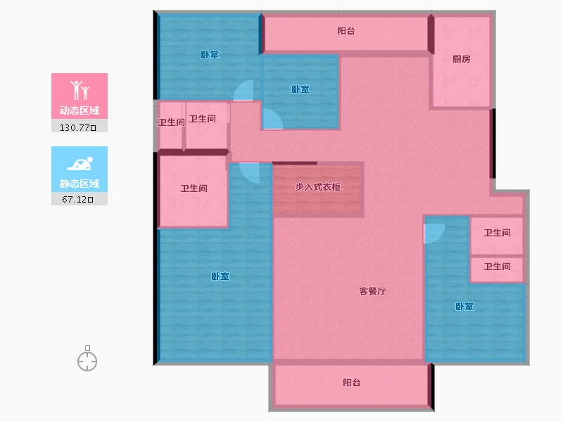 河南省-郑州市-名门樾府-179.71-户型库-动静分区