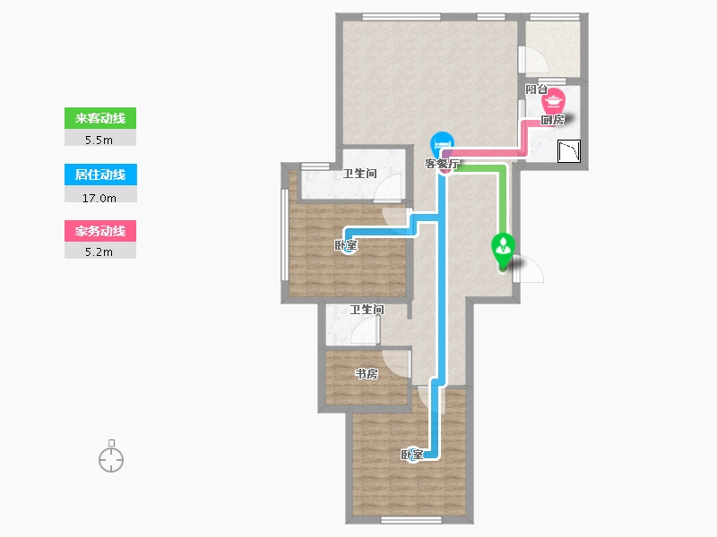 山东省-烟台市-海上明珠-106.01-户型库-动静线