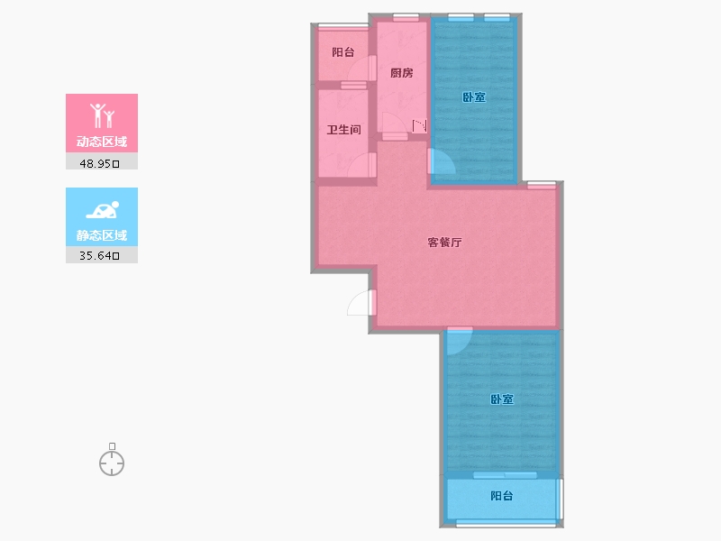 山东省-烟台市-海上明珠-74.76-户型库-动静分区