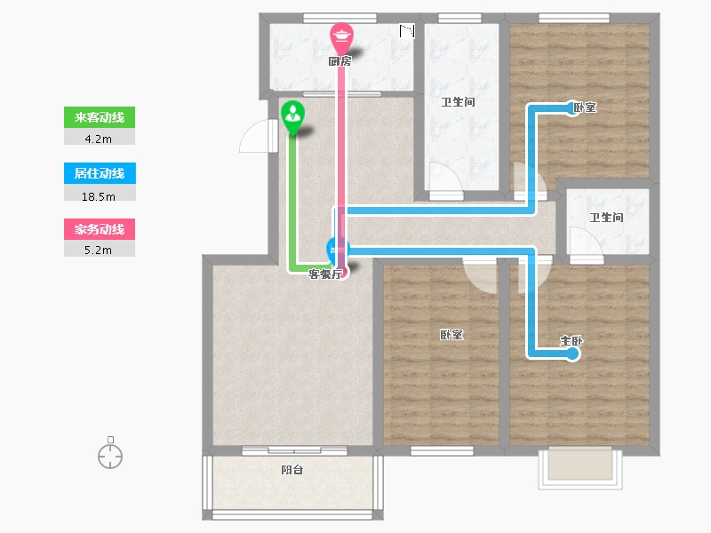 河南省-洛阳市-锦达瑞丰园-101.19-户型库-动静线